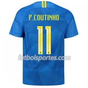 Camisetas Brasil P.Coutinho 11 Segunda Equipacion Mundial 2018